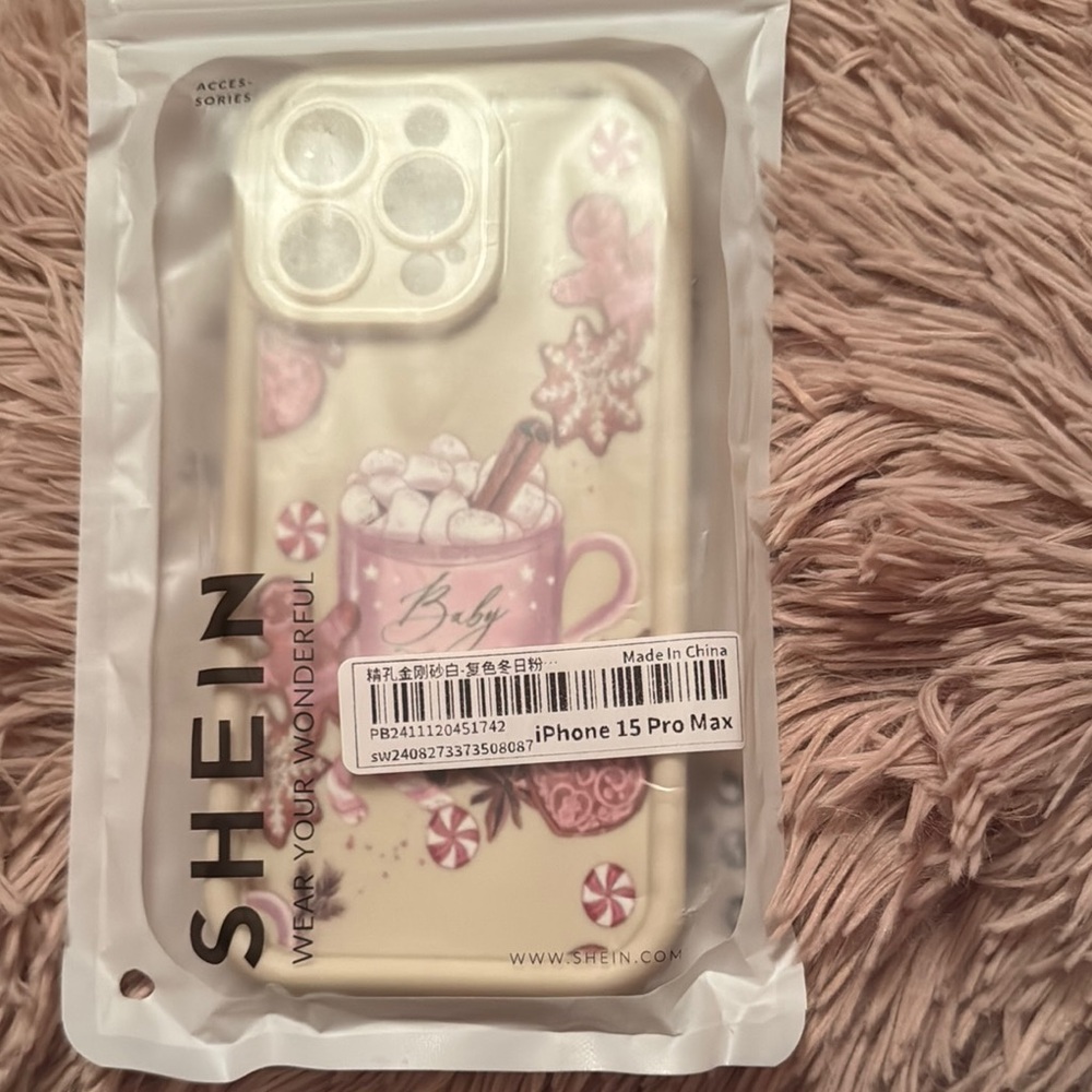 iPhone 15 Pro Max Case NEW IN PACKAGE! SHEIN. So cute “baby it’s cold outside”!!